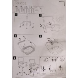 Siège Fauteuil de Bureau FELUCCA Avec Accoudoirs Fixes Noir - 102077