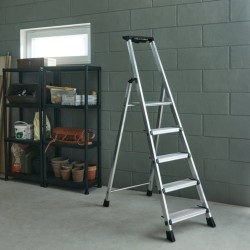 Escabeau Aluminium 5 Marches ARTUB Pro Hauteur d'Accès 2.99m Charge 150kg - 02372405-808