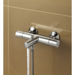 Mitigeur Robinet Thermostatique Bain/Douche JACOB DELAFON July Mural Laiton Chrome