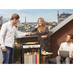 Plancha Gaz 2 Brûleurs LE MARQUIER 250 Duo Noir 4.2 KW Plaque 50x35 cm