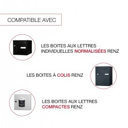 Batteuse à Barillets RENZ Serrure Boîte aux Lettres Écrou avec Clip 2 Clés