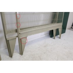 Volière MERKLOOS Cage pour Oiseaux Beige 107x75x175 cm Pas Cher