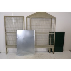 Volière MERKLOOS Cage pour Oiseaux Beige 107x75x175 cm - 132