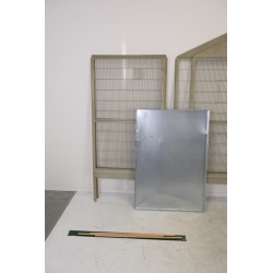 Volière MERKLOOS Cage pour Oiseaux Beige 107x75x175 cm