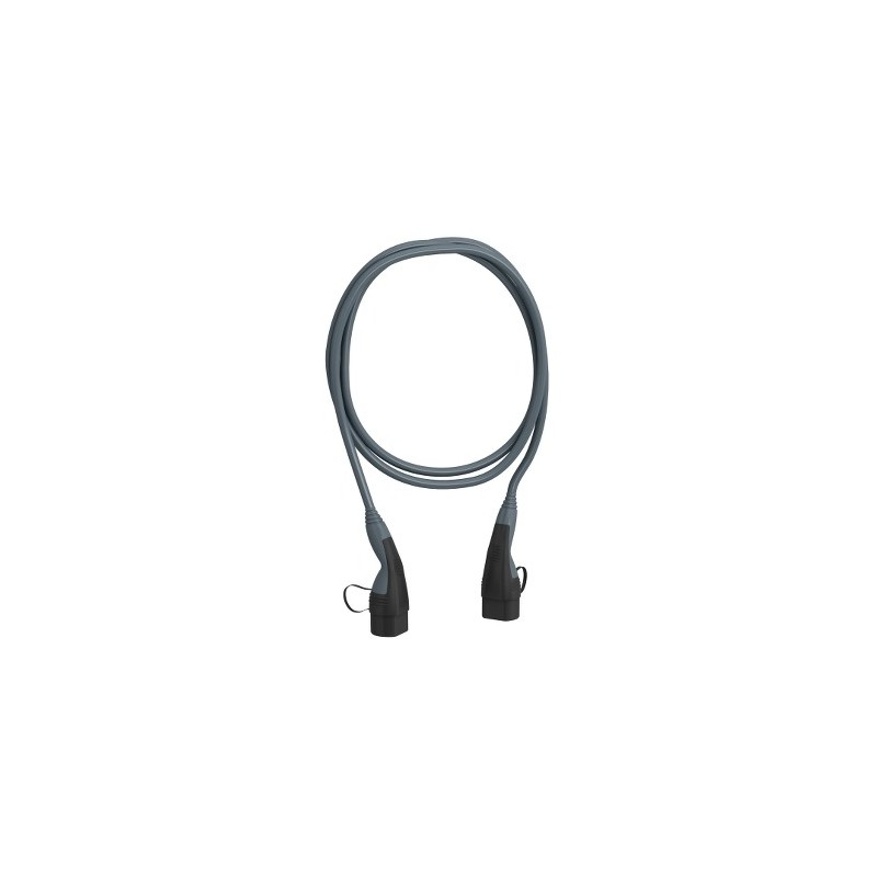 Câble de Charge Monophasé 5m SCHNEIDER Prise T2/T2 32A 7.4kW pour Borne EVlink de Véhicules Électriques - EVP1CNS32122