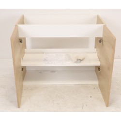 Meuble Sous Vasque de Salle de Bain 80cm AQUANCE Media26061 Chêne Nebraska Naturel 2 Portes - A2370987