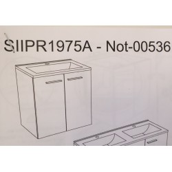 Meuble Sous Vasque de Salle de Bain 80cm AQUANCE Media26061 Chêne Nebraska Naturel 2 Portes - A2370987