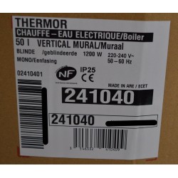 Chauffe-Eau Électrique 50L THERMOR Vertical Mural 241040