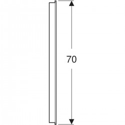 Miroir de Salle de Bain Éclairage LED GEBERIT Option Basic Square H70xL100cm - 502.809.00.1