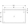Miroir de Salle de Bain Éclairage LED GEBERIT Option Basic Square H70xL100cm - 502.809.00.1