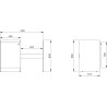 MODERNA - Meuble Sous-Évier Primo 1 Porte 1 Niche L120cm - ABCF120D02