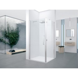 Paroi de Douche NOVELLINI Young Extensible 77-79 cm en Verre Transparent Silver - Y2F1B771B