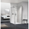 Paroi de Douche NOVELLINI Young Extensible 77-79 cm en Verre Transparent Silver