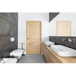 Bloc-Porte MENUISERIES D'OLT Fuji Décor Terra Structuré 2040x730x40mm Sens Ouverture Droit Poussant