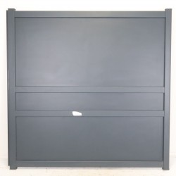 Lot de 2 Vantaux de Portail Battant COFRECO Léopold en Aluminium Gris