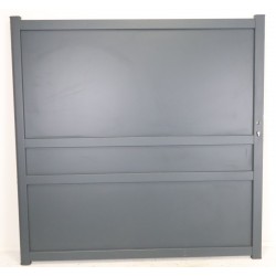 Lot de 2 Vantaux de Portail Battant COFRECO Léopold en Aluminium Gris