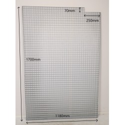 Caillebotis Acier Galvanisé  JK-TECHNIC Grille avec Encoche 1700x1180mm Maille 30x30 Ht 30/2 - CA170