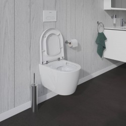 Pack WC Suspendu DURAVIT Me By Starck Compact Rimless avec Abattant avec Amortisseur Blanc - 45300900A1