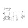 Meuble Salle de Bain 120cm VITRA Mia Blanc Meuble, Plan Double Vasque Céramique, Miroir et LED - 66075