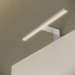 Meuble de SDB 80cm VITRA Mia Blanc Meuble, Plan Vasque Céramique, Miroir et LED - 75075