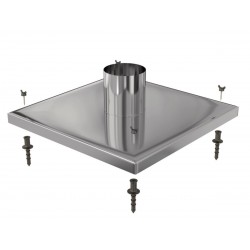 Plaque de Cheminée TECHNAFLON TEN 40x40 Inox 75/90 - 97034090 - NEUVE