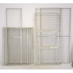 Cloisons Industrielles Grillagées + 1 porte MECALUX pour Stockage - MECA7