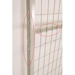 Cloisons Industrielles Grillagées + 1 porte MECALUX pour Stockage - MECA7