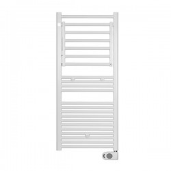 Sèche-Serviettes Électrique 500W DELTACALOR Stendino avec Fonction Étendoir Vertical Blanc