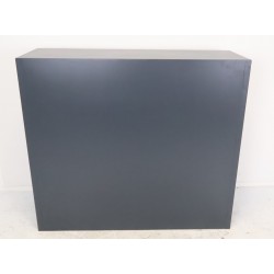 Armoire Basse à Rideaux de Bureau MTI 2 Tablettes Corps et Rideaux Anthracite