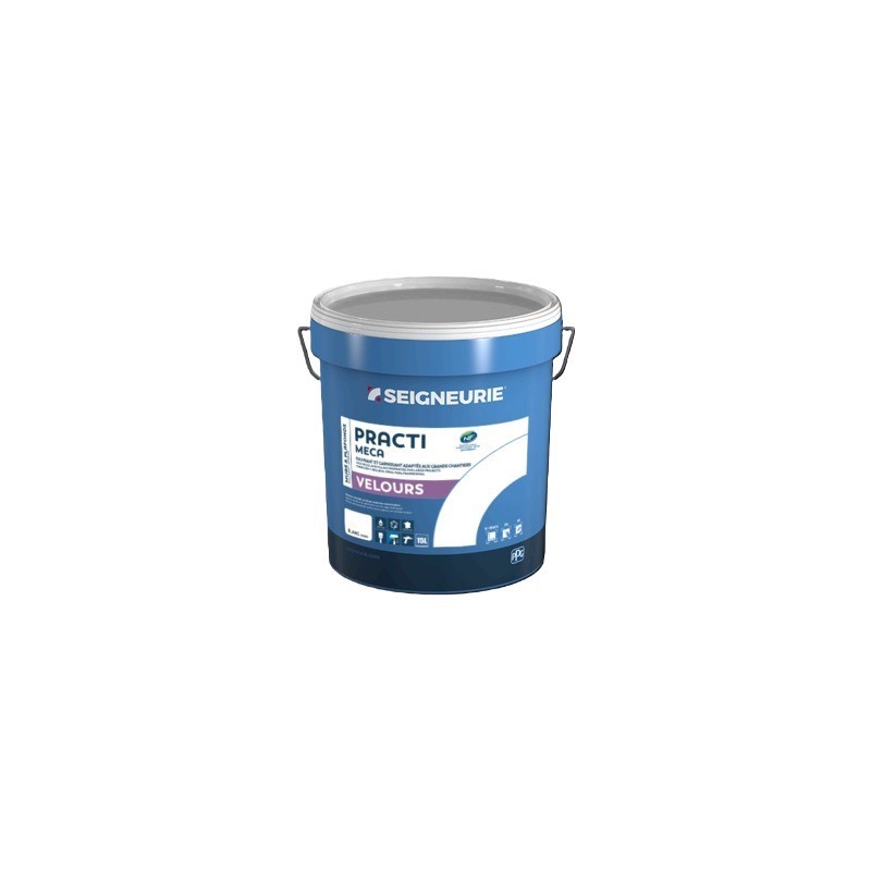 Pot 15L Peinture Intérieur Acrylique Blanc SEIGNEURIE Practi Méca Velours - 00352825 - NEUF Déclassé