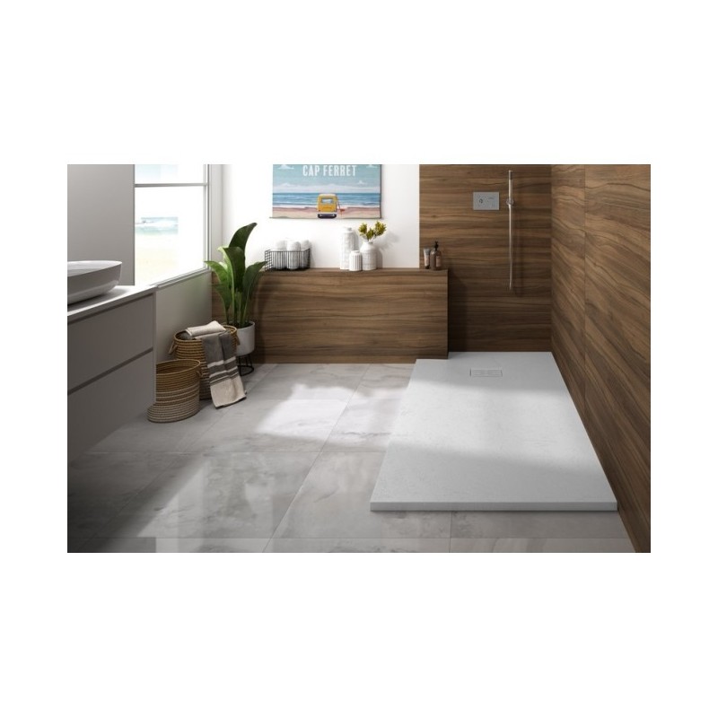 Receveur de Douche KINEDO Kinerock Evo 170X70cm Aspect Minéral Blanc - RD9030 - NEUF