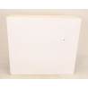 Armoire Basse à Rideaux de Bureau MTI 2 Tablettes Corps Blanc et Rideaux Hêtre 120x105x43cm - AM1210R-HE