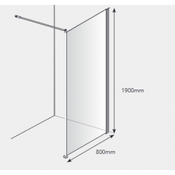 Paroi de Douche AKW LevelBest en Aluminium Noir Mat