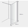 Paroi de Douche AKW LevelBest en Aluminium Noir Mat