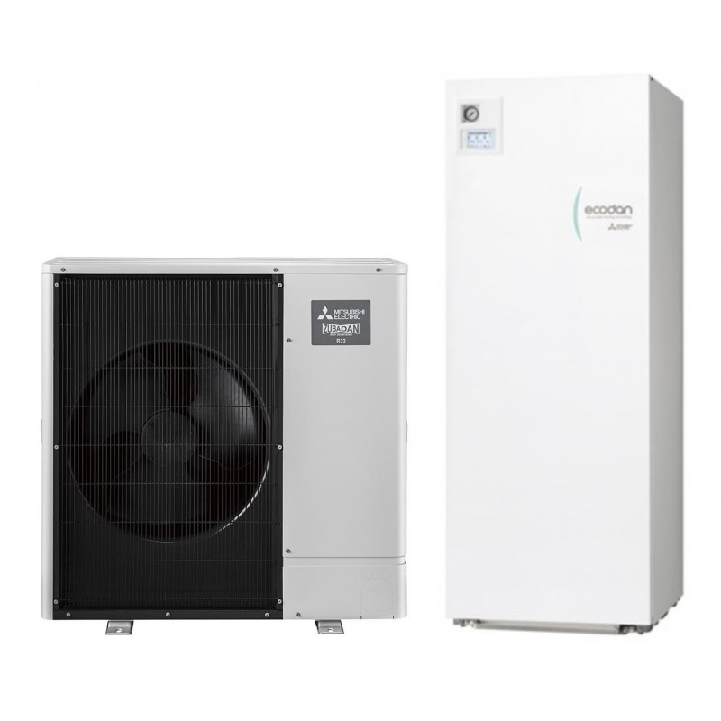 Ensemble de Pompe à Chaleur Air/Eau 14kW MITSUBISHI Ecodan Zubadan Silence Duo - ERST20F-VM6E - PUZ-SHWM140VAA
