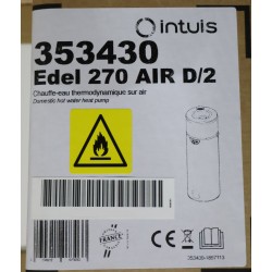 Chauffe-Eau Thermodynamique 270L INTUIS Edel Stable - 353430