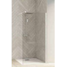 Paroi de Douche Fixe KINEDO Smart Design Solo 225x80cm Chromé Verre Transparent - PA90311CTNE - NEUVE