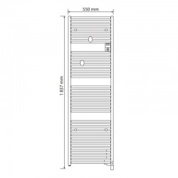 Sèche-Serviettes Électrique 2000W ATLANTIC Doris Digital Connecté avec Soufflerie - 851246