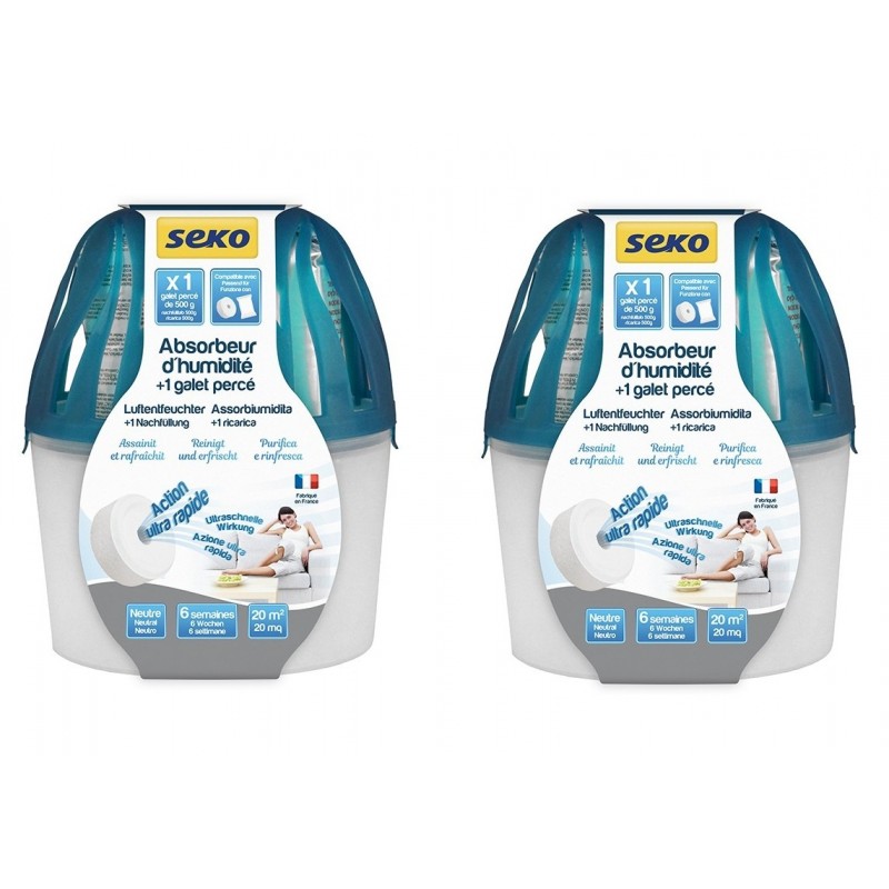 Absorbeur d'Humidité SEKO Jungle avec Recharge Galet Neutre pour 20m² - 20100338