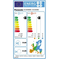 Unité Extérieure de Climatisation Réversible 2,5kW PANASONIC Etherea Z Monosplit Monophasé - CU-Z35XKE
