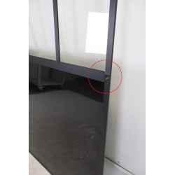 Paroi de Douche à l'Italienne AURLANE 140x200cm Verre Trempé Structure Noire Style Industriel - FAC507