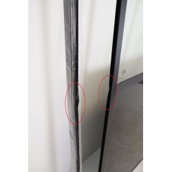 Paroi de Douche à l'Italienne AURLANE 140x200cm Verre Trempé Structure Noire Style Industriel - FAC507