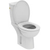 Pack WC PORCHER Ulysse au Sol Sortie Horizontale avec Abattant Thermodur Frein de Chute, Cuvette Sans Bride - P026701