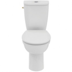 Pack WC PORCHER Ulysse au Sol Sortie Horizontale avec Abattant Thermodur Frein de Chute, Cuvette Sans Bride - P026701