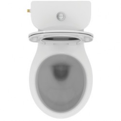 Pack WC PORCHER Ulysse au Sol Sortie Horizontale avec Abattant Thermodur Frein de Chute, Cuvette Sans Bride - P026701