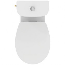 Pack WC PORCHER Ulysse au Sol Sortie Horizontale avec Abattant Thermodur Frein de Chute, Cuvette Sans Bride - P026701