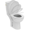 Pack WC PORCHER Ulysse au Sol Sortie Horizontale avec Abattant Thermodur Frein de Chute, Cuvette Sans Bride - P026701