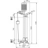 Pompe de Relevage sur Colonne pour Eaux Usées WILO Drain VC 40/20 Triphasé 3~400 V - 2044584
