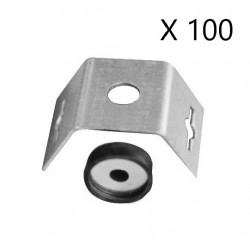 Boîte de 100 Pattes en V Complètes AIRFRANE Type U Pscu-Epdm pour Suspension...