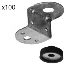 Boîte de 100 Pattes en Z Complètes AIRFRANE pour Installations de Ventilation, Climatisation et Chauffage - PF60X